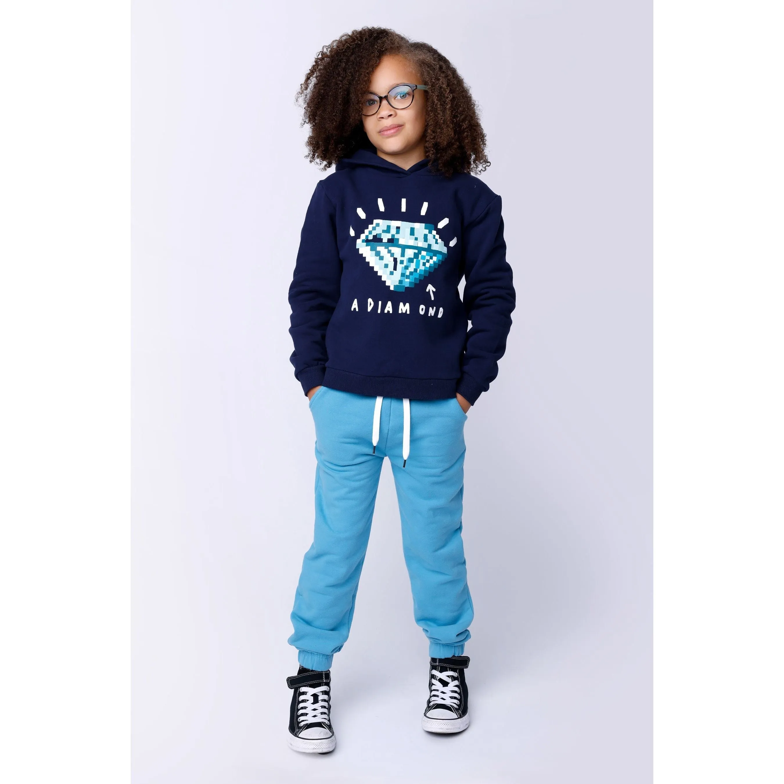 Pixelled Diamond Furry Hood