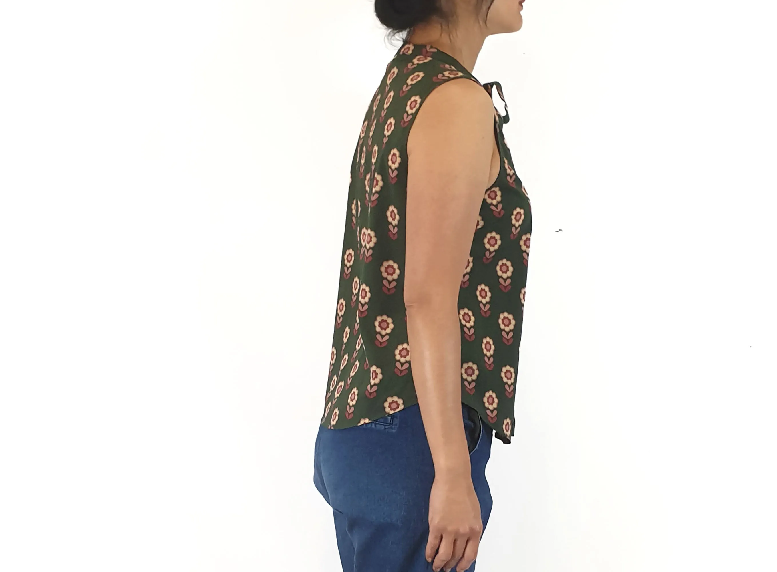Princess Highway green print sleeveless top size 10