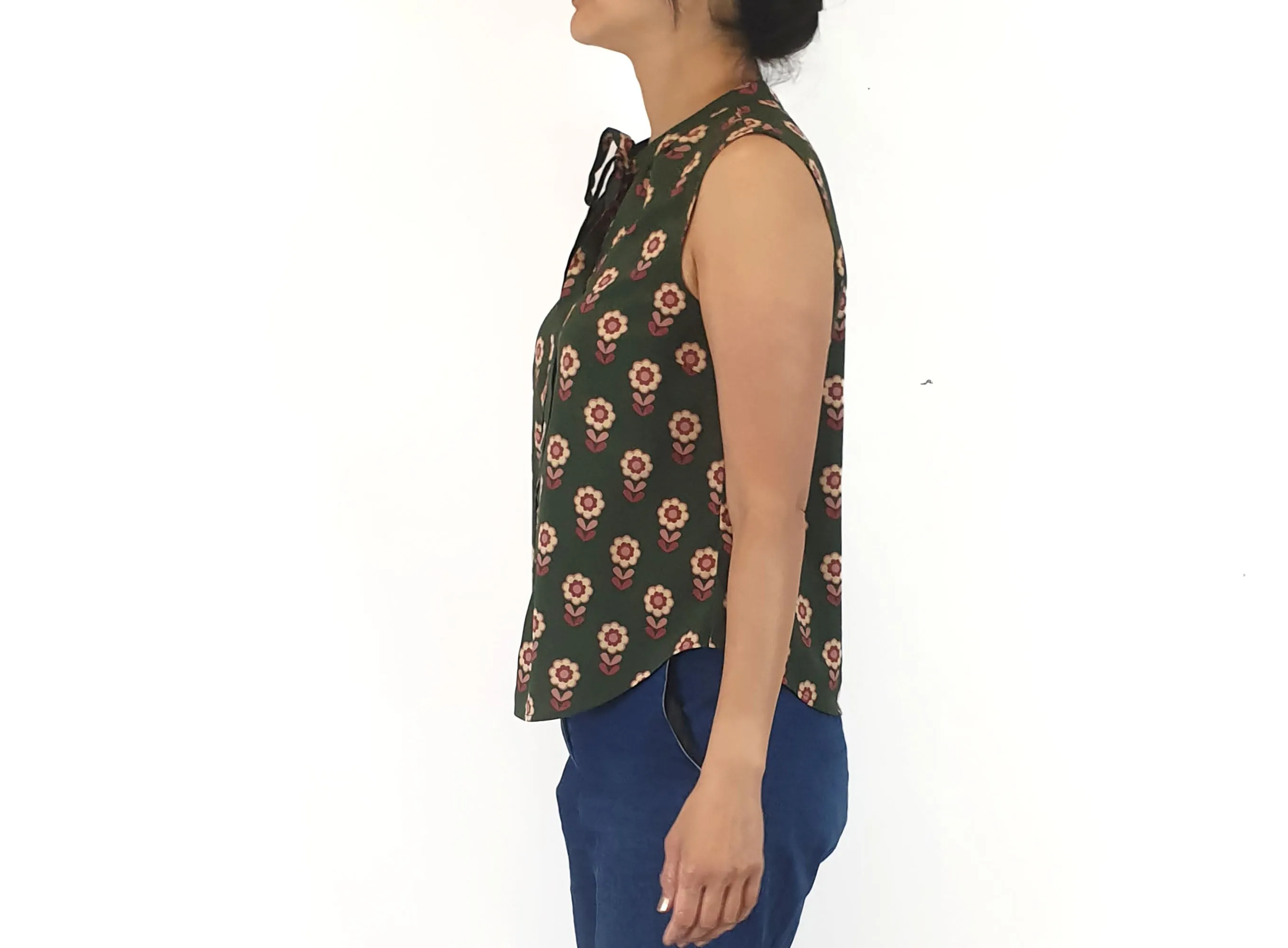 Princess Highway green print sleeveless top size 10