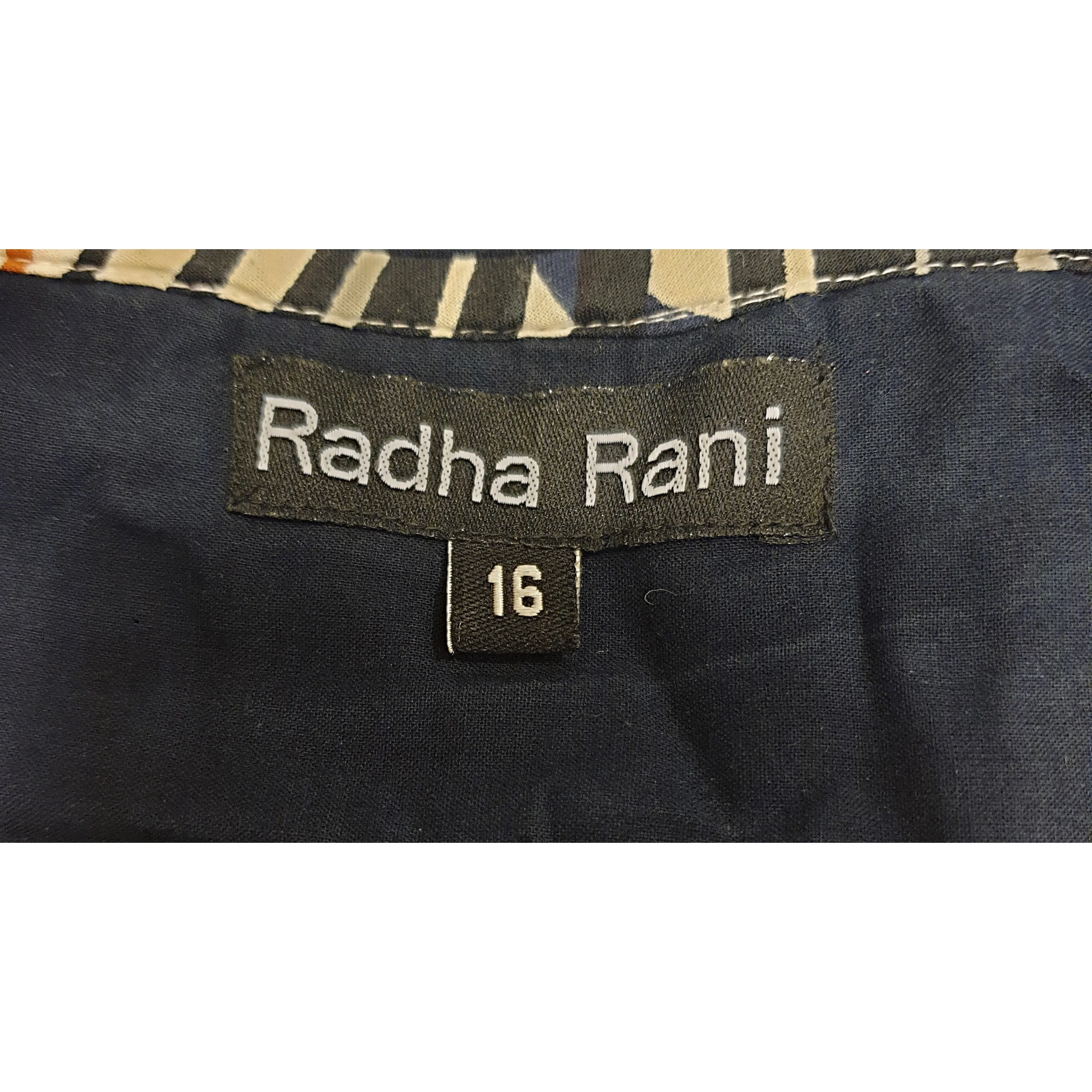 Rhada Rani autumnal tone fern print sleeveless top size 16