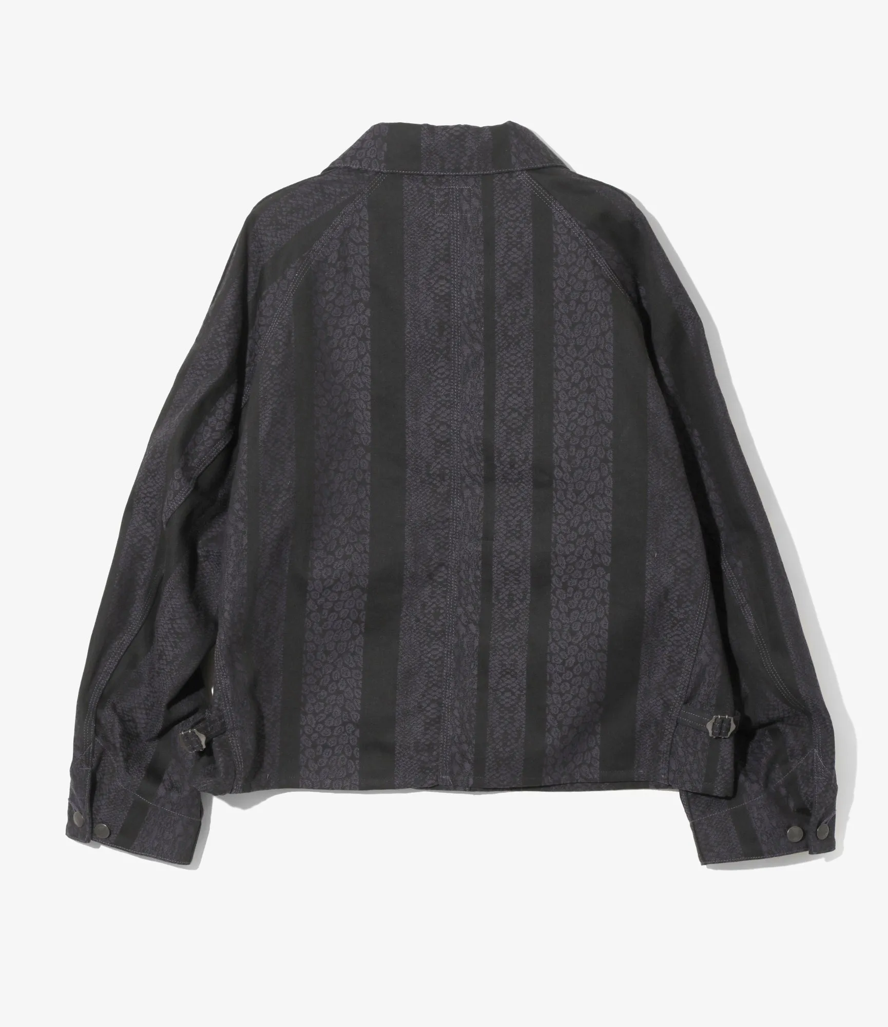 Short Coverall-10oz Denim / Python Jacquard