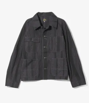 Short Coverall-10oz Denim / Python Jacquard