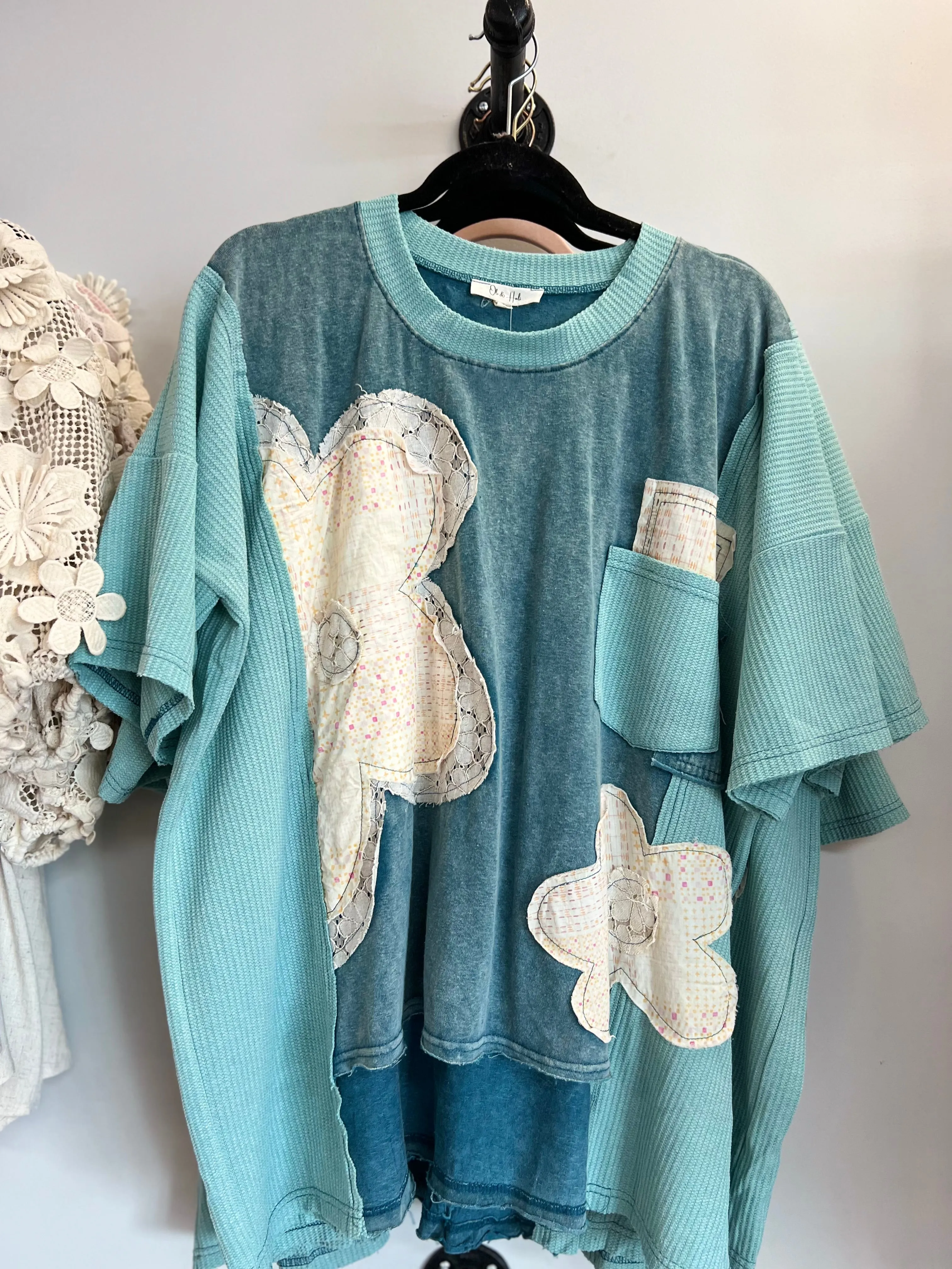 Show Me Summer Floral Top by Oli & Hali in Teal
