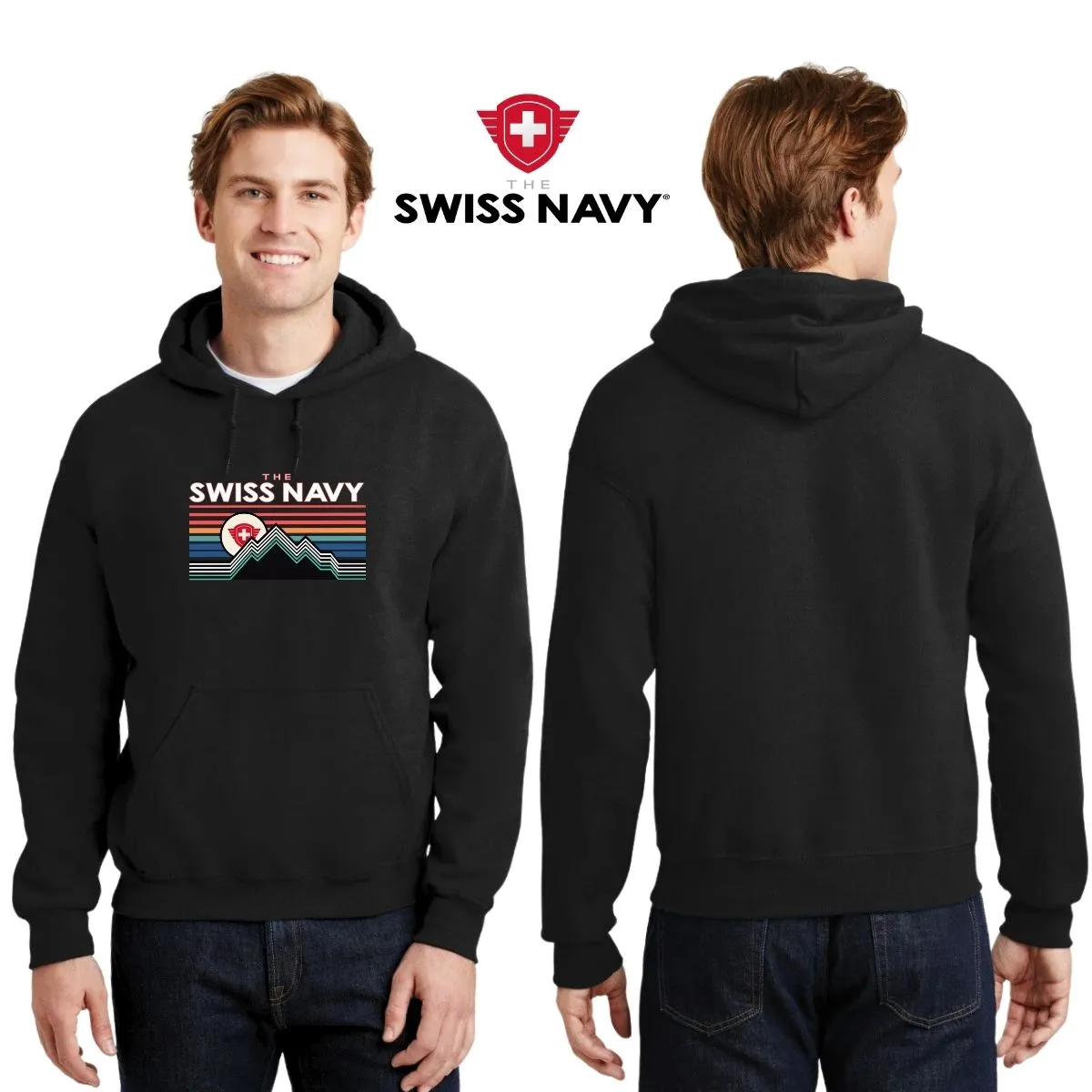 Sudadera Hombre Hoodie The Swiss Navy Montañas