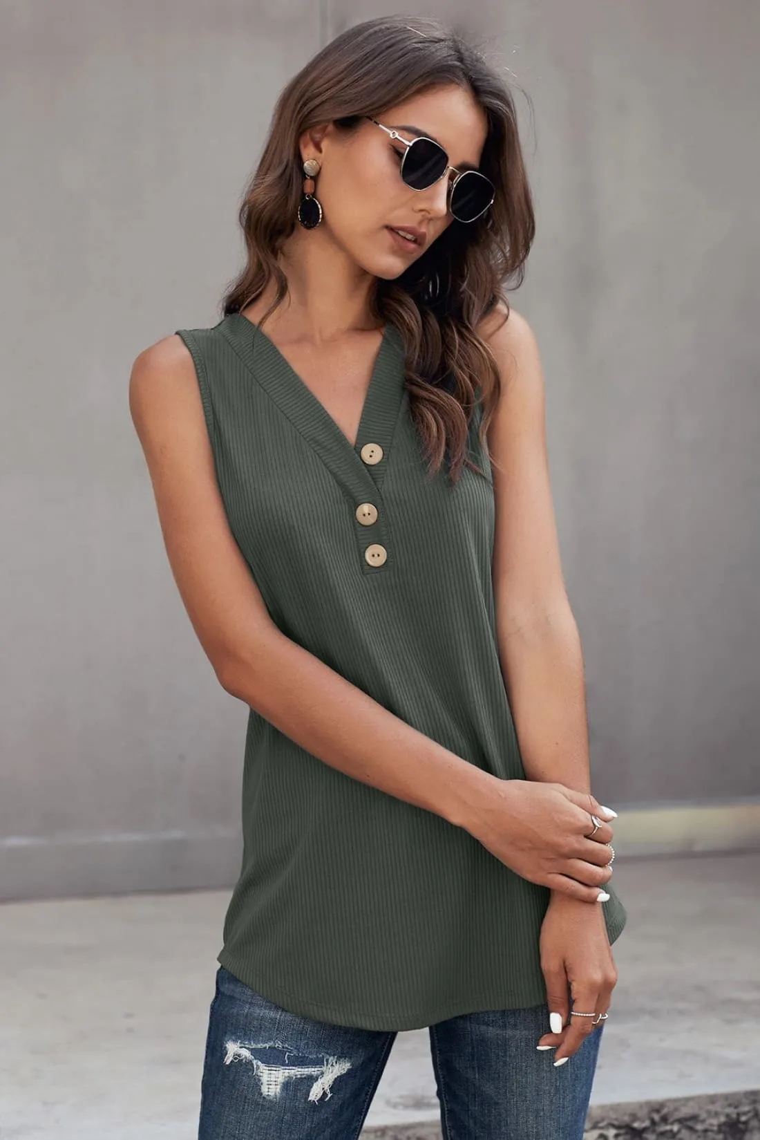 The 3 Button Tank - Limited Quantities