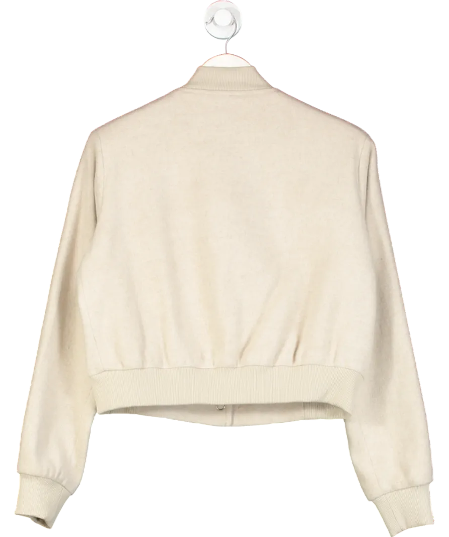 Threadbare Beige Phoebe Button Up Bomber UK 10