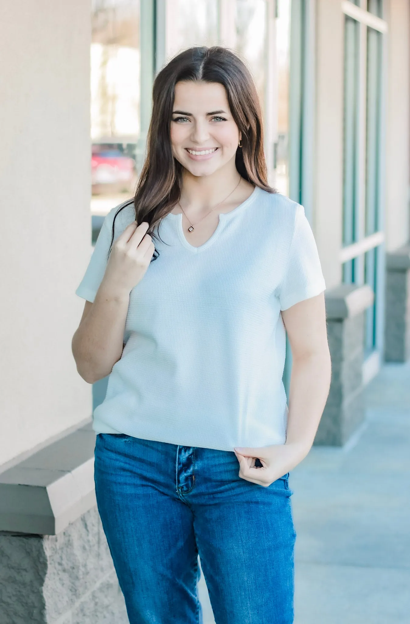 Through the Seasons Basic White Top