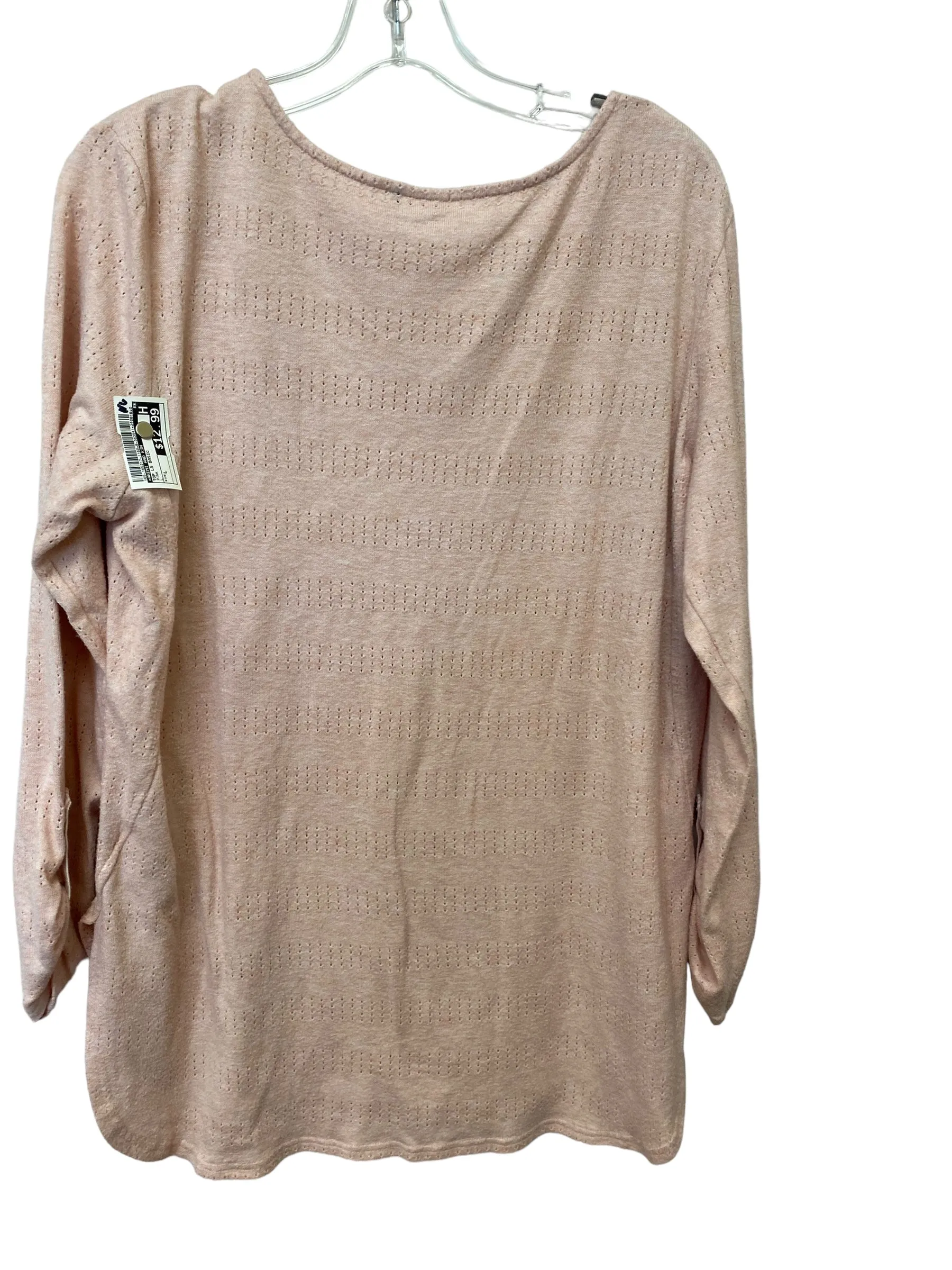 Top Long Sleeve Basic By Akemi And Kin In Pink, Size: L