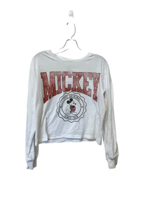 Top Long Sleeve Basic By Clothes Mentor In White, Size: L