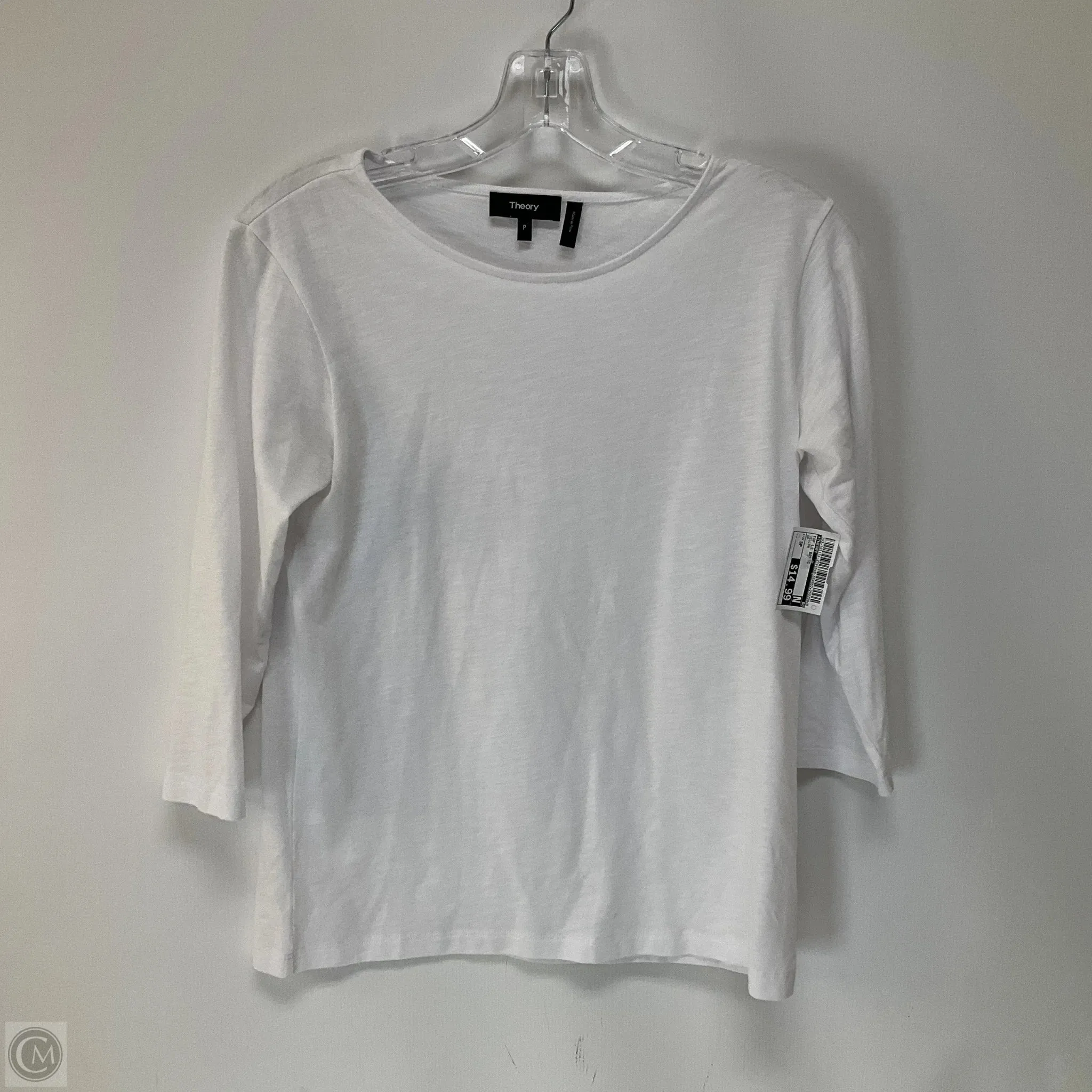 Top Long Sleeve Basic By Theory In Yellow, Size: Sp