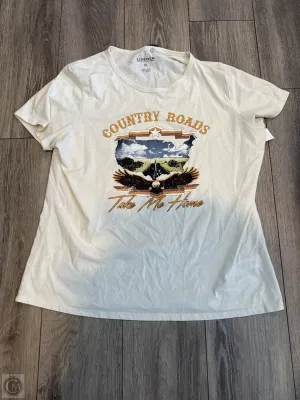 Top Short Sleeve Basic By Clothes Mentor In Cream, Size: Xl