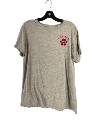 Top Short Sleeve Basic By Clothes Mentor In Grey, Size: L