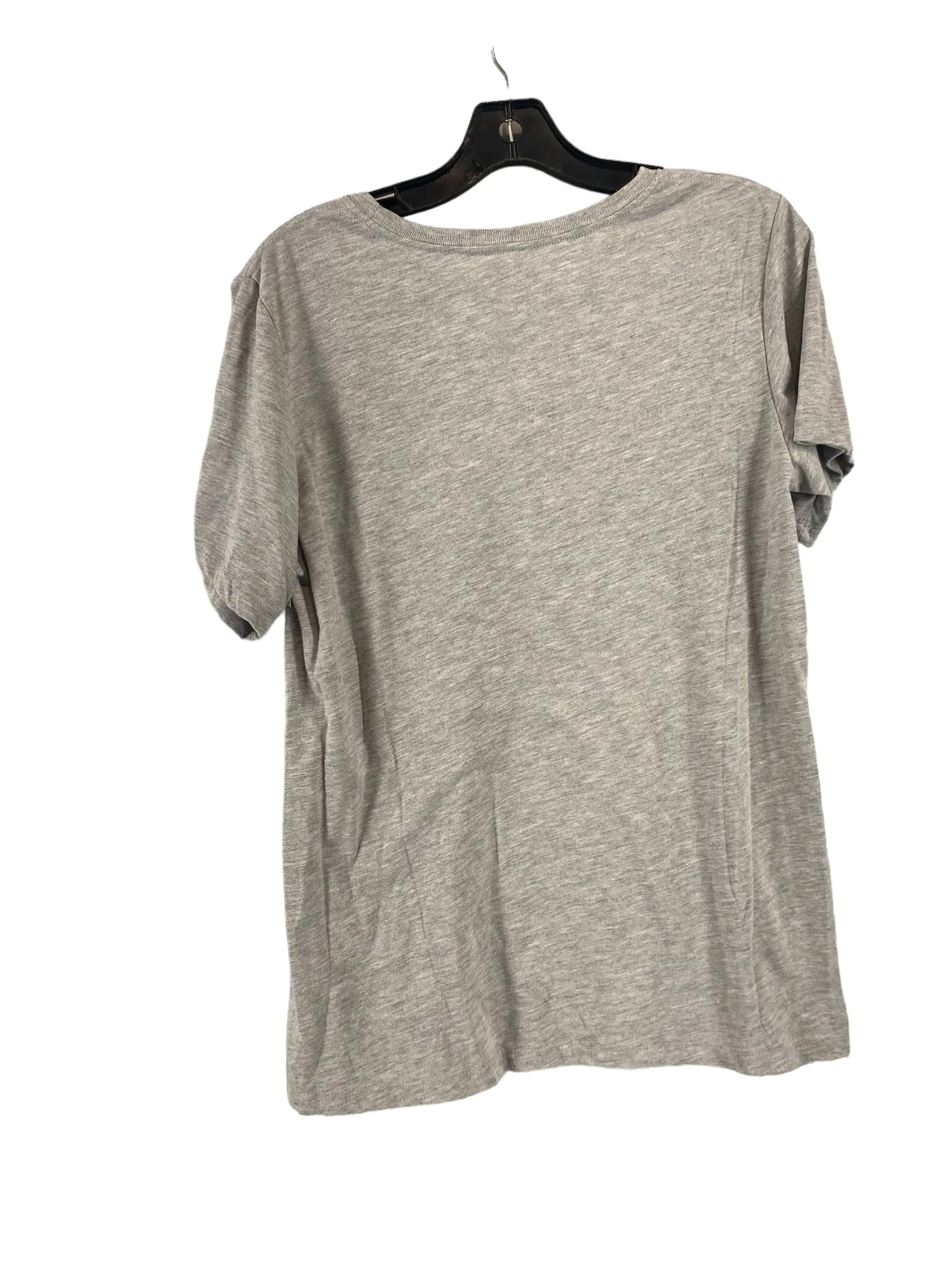 Top Short Sleeve Basic By Clothes Mentor In Grey, Size: L