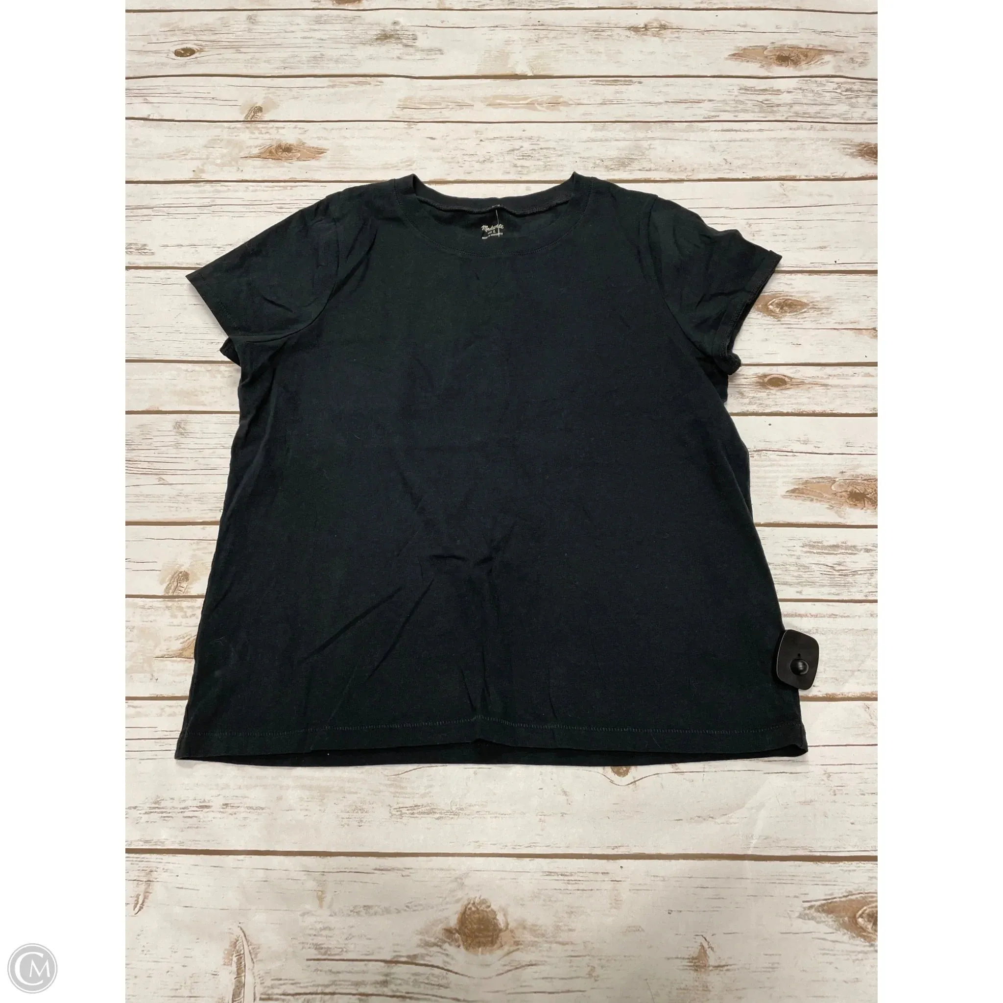 Top Short Sleeve Basic By Madewell In Black, Size: L