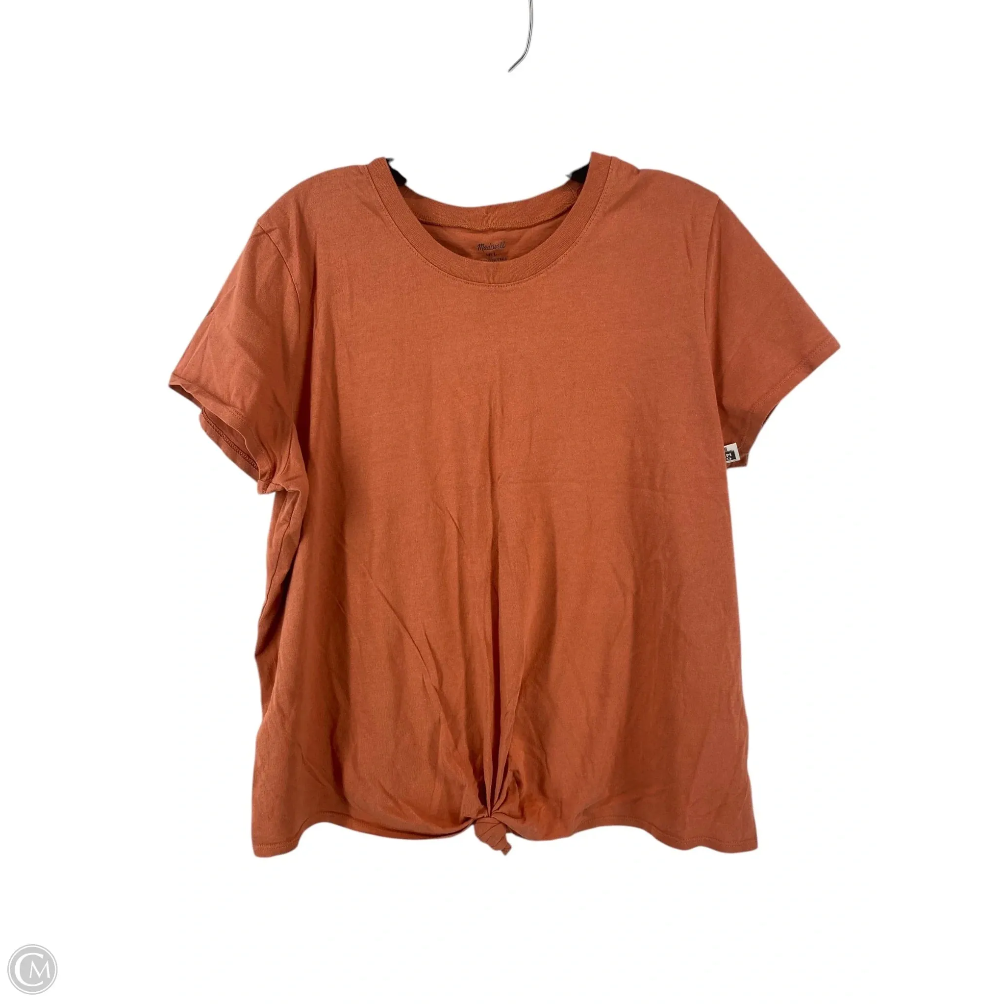 Top Short Sleeve Basic By Madewell In Orange, Size: L