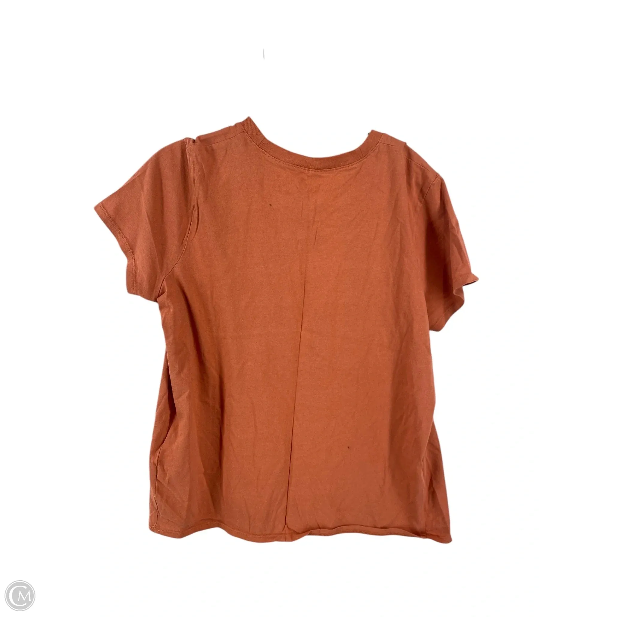 Top Short Sleeve Basic By Madewell In Orange, Size: L
