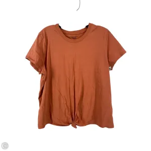 Top Short Sleeve Basic By Madewell In Orange, Size: L