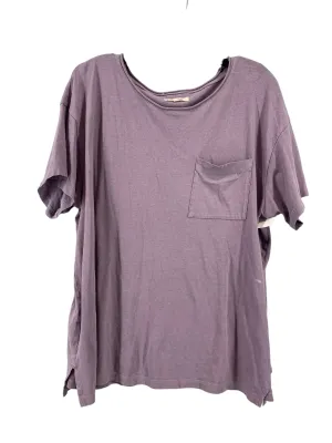 Top Short Sleeve Basic By Madewell In Purple, Size: L