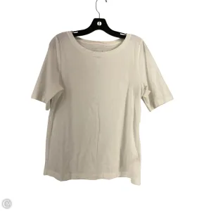 Top Short Sleeve Basic By Soft Surroundings In White, Size: M