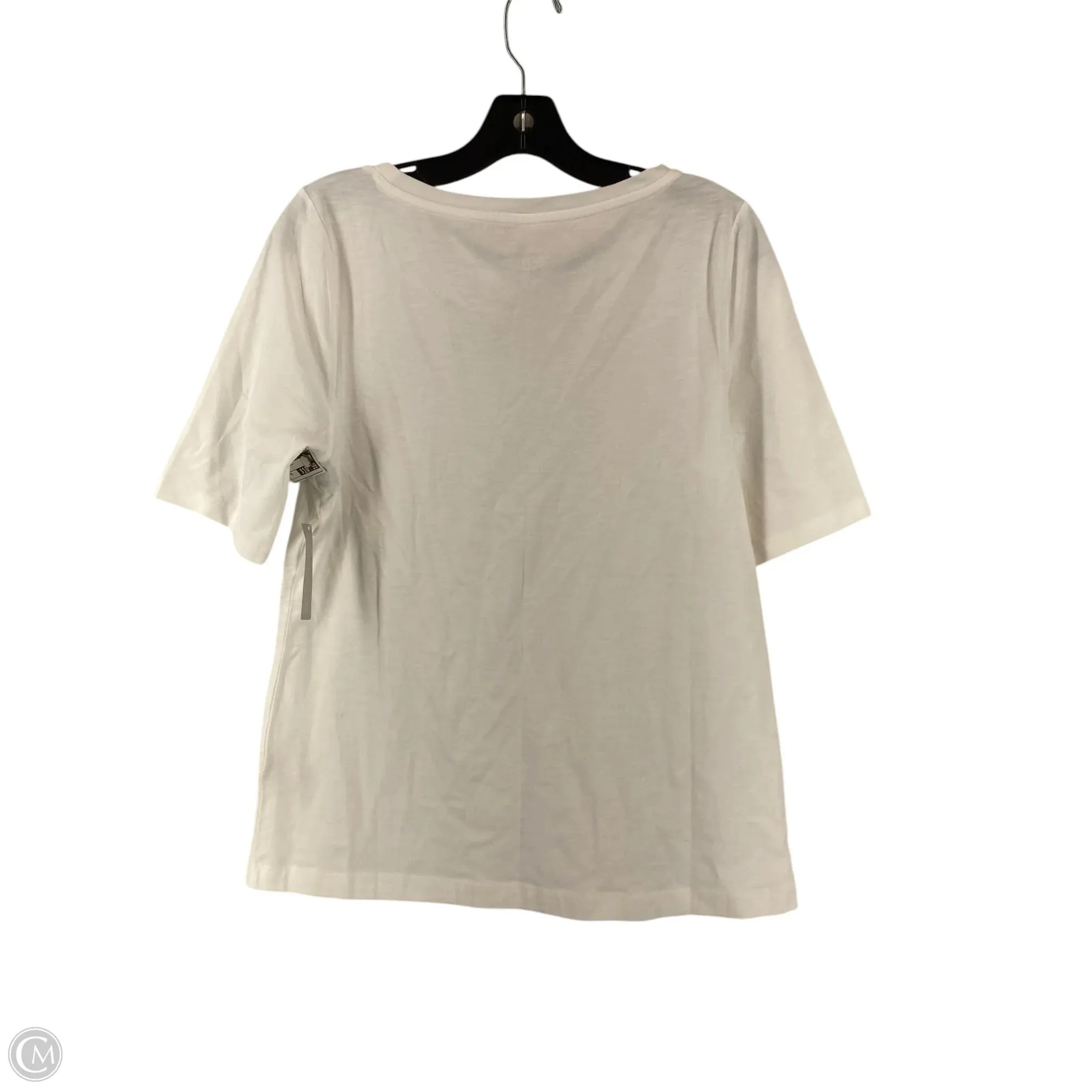 Top Short Sleeve Basic By Soft Surroundings In White, Size: M