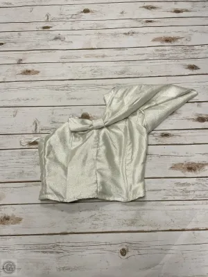 Top Sleeveless By Glam In Silver, Size: M