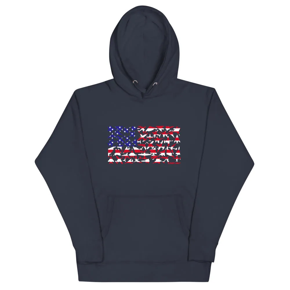 US Plane Flag Hoodie