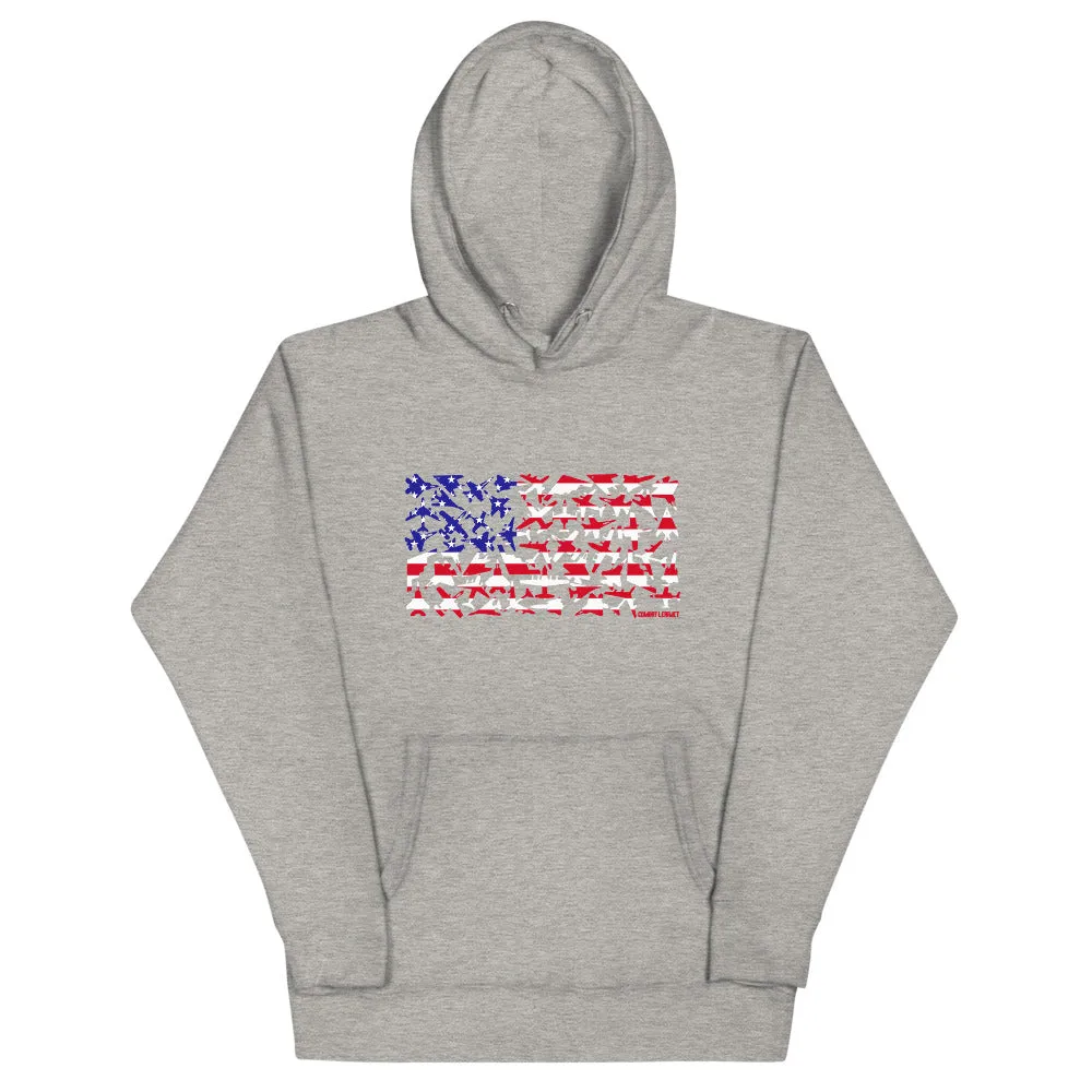 US Plane Flag Hoodie