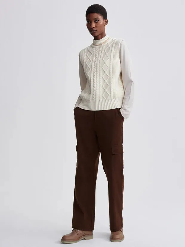 Varley | Joilette Roll Neck Vest {Egret}