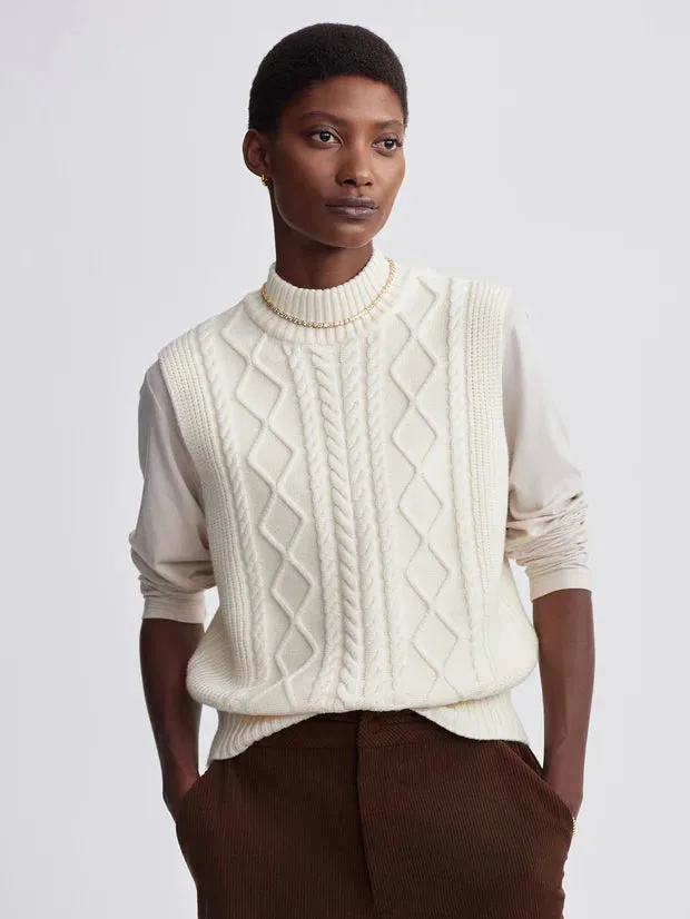 Varley | Joilette Roll Neck Vest {Egret}