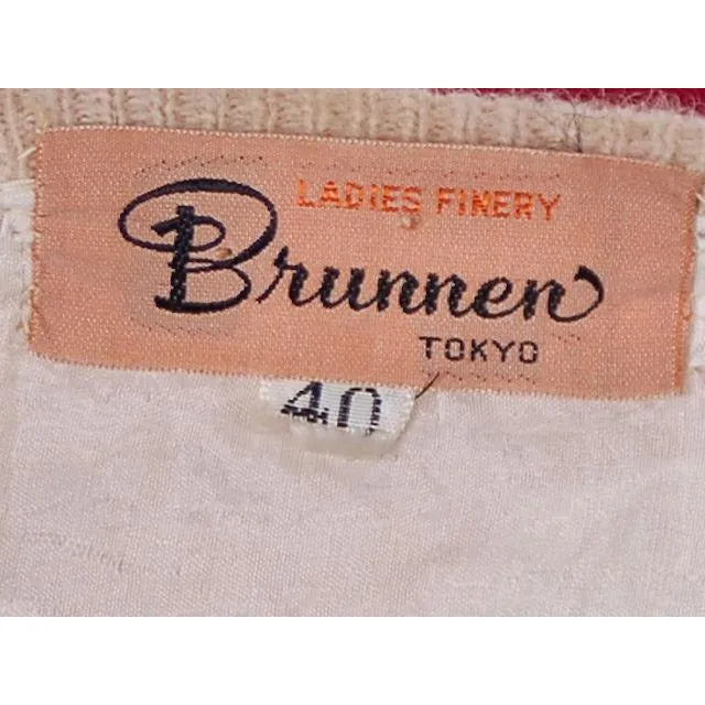 Vintage Taupe Cashmere Beaded Cardigan Sweater 1950s Small-Med