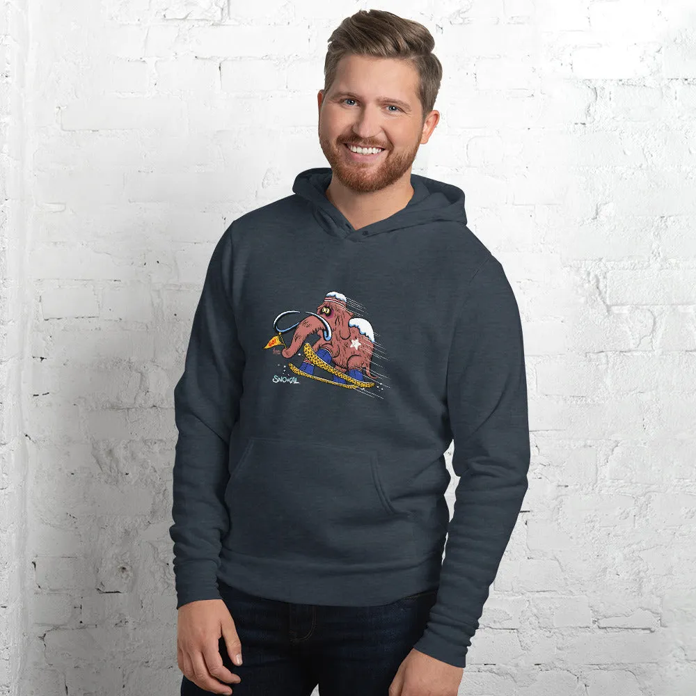 Wally flying snowboard hoodie