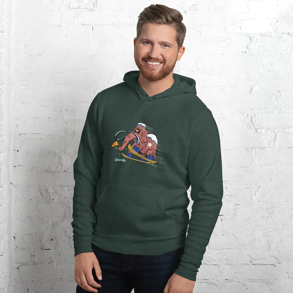 Wally flying snowboard hoodie