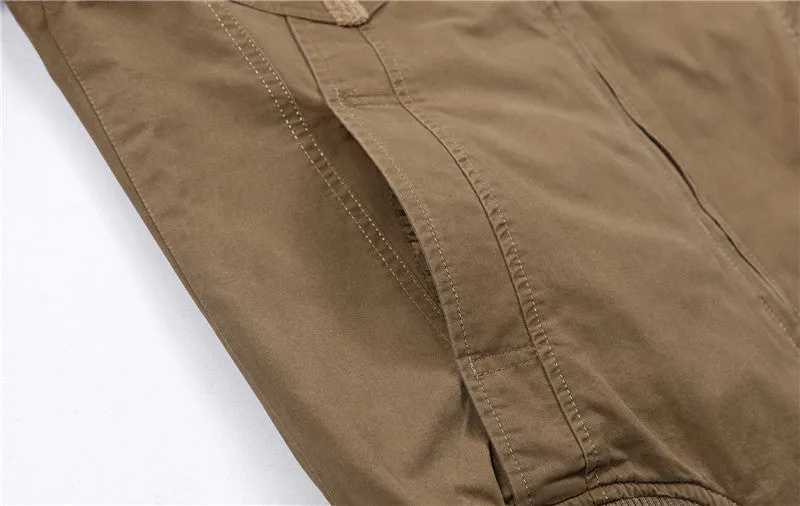 West Louis™ Multi-Pockets Stand Collar Military Jacket