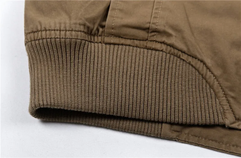 West Louis™ Multi-Pockets Stand Collar Military Jacket