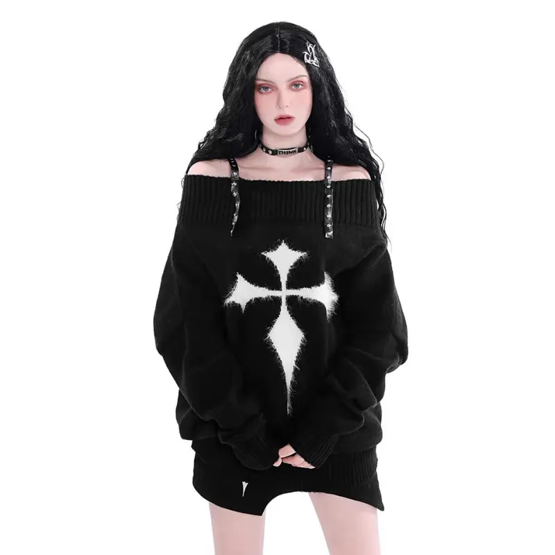 Women Cross Cami Sweater