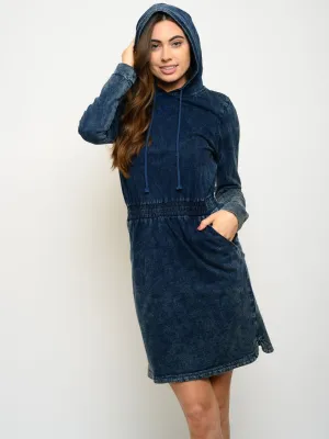 WOMEN'S LONG SLEEVE HOODIE DRESS