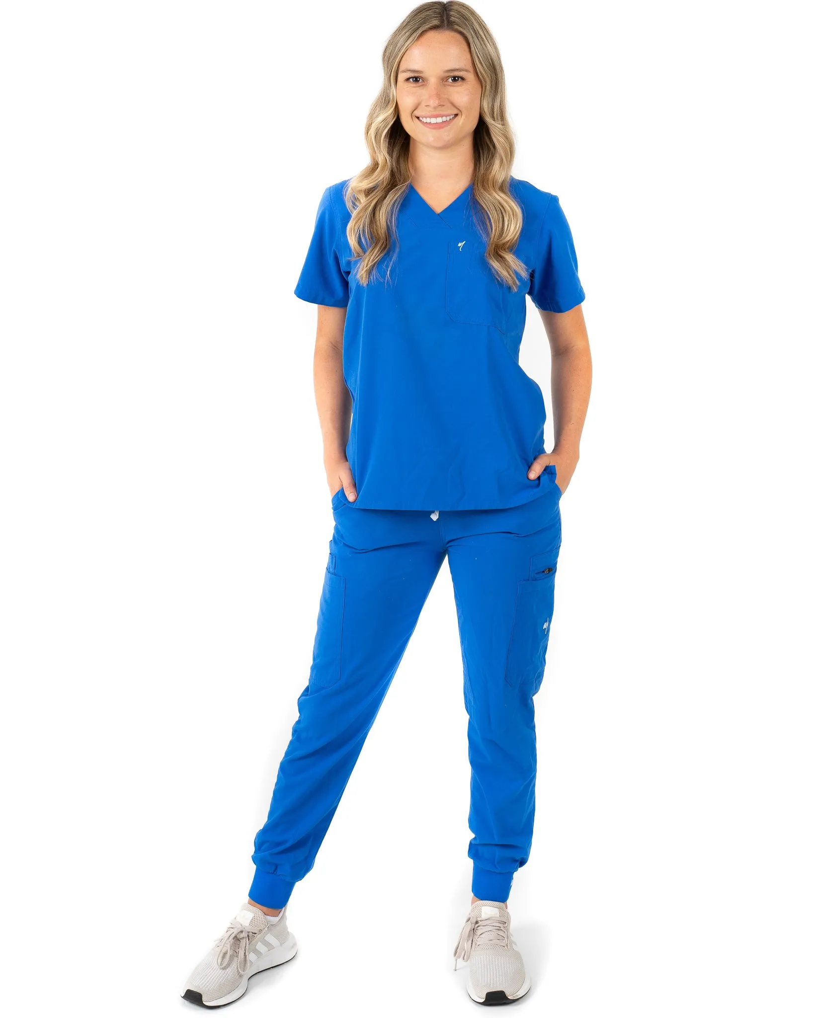 women's Royal Blue Jogger Scrub Pants
