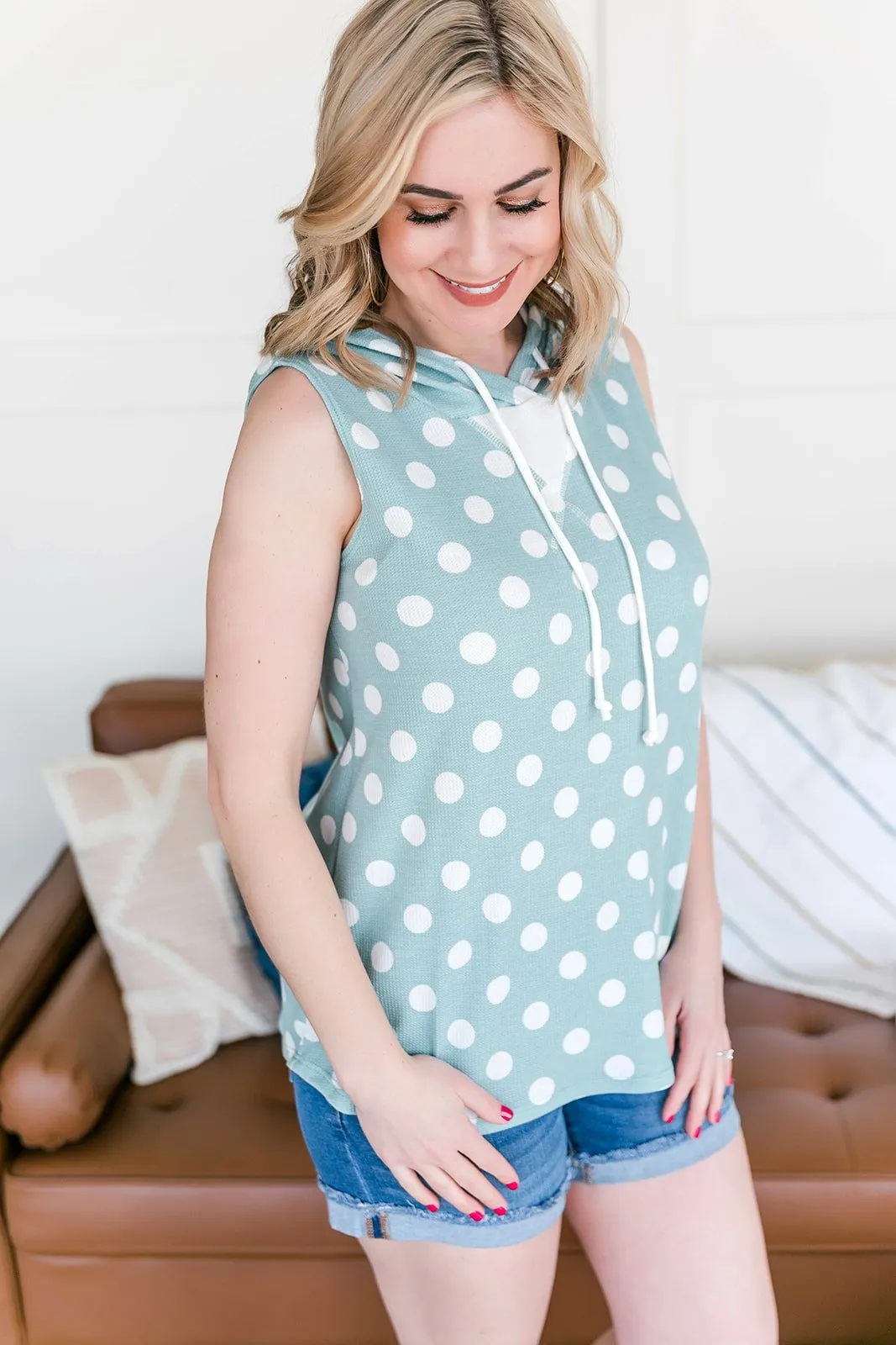 You Pick The Spot Aqua Sleeveless Top