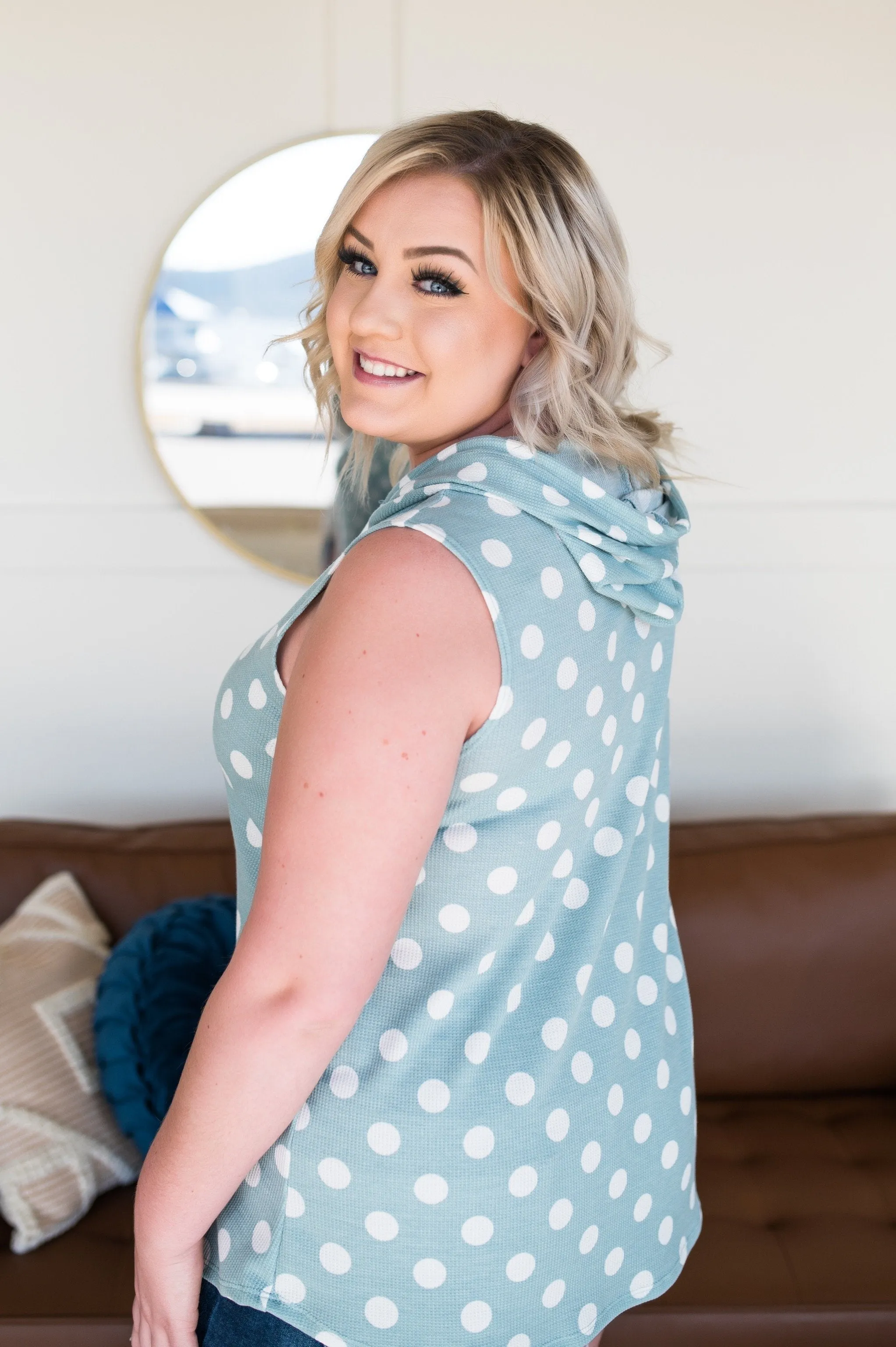 You Pick The Spot Aqua Sleeveless Top