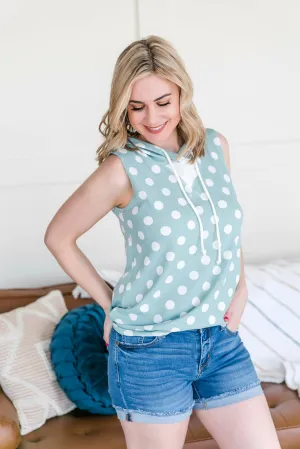 You Pick The Spot Aqua Sleeveless Top